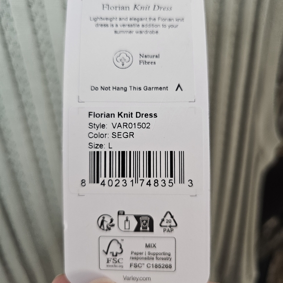 Anthropologie VARLEY Florian Knit Midi Dress NWT Sz L Sage Green Pointelle Knit - Picture 12 of 13